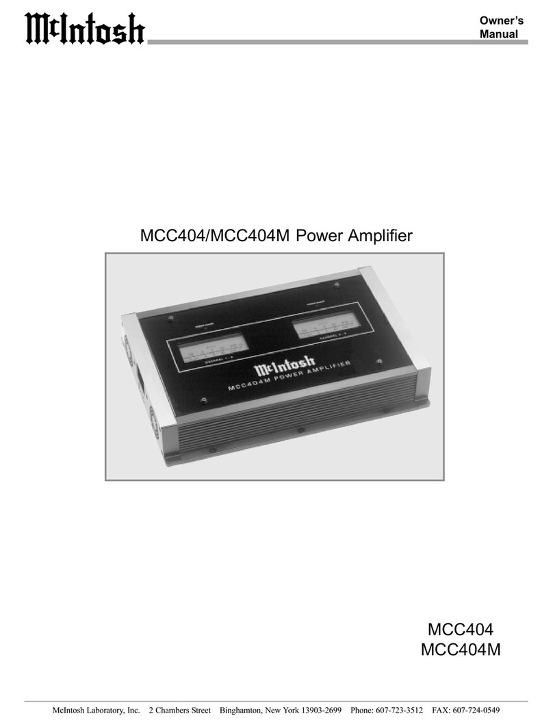 McIntosh MCC404/MCC404M User manual