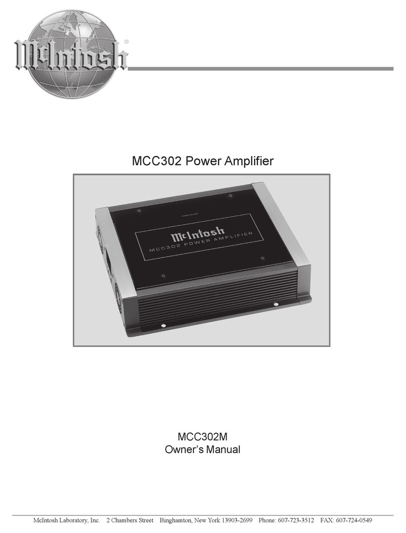 McIntosh MCC302M User manual McIntosh MCC302M User manual