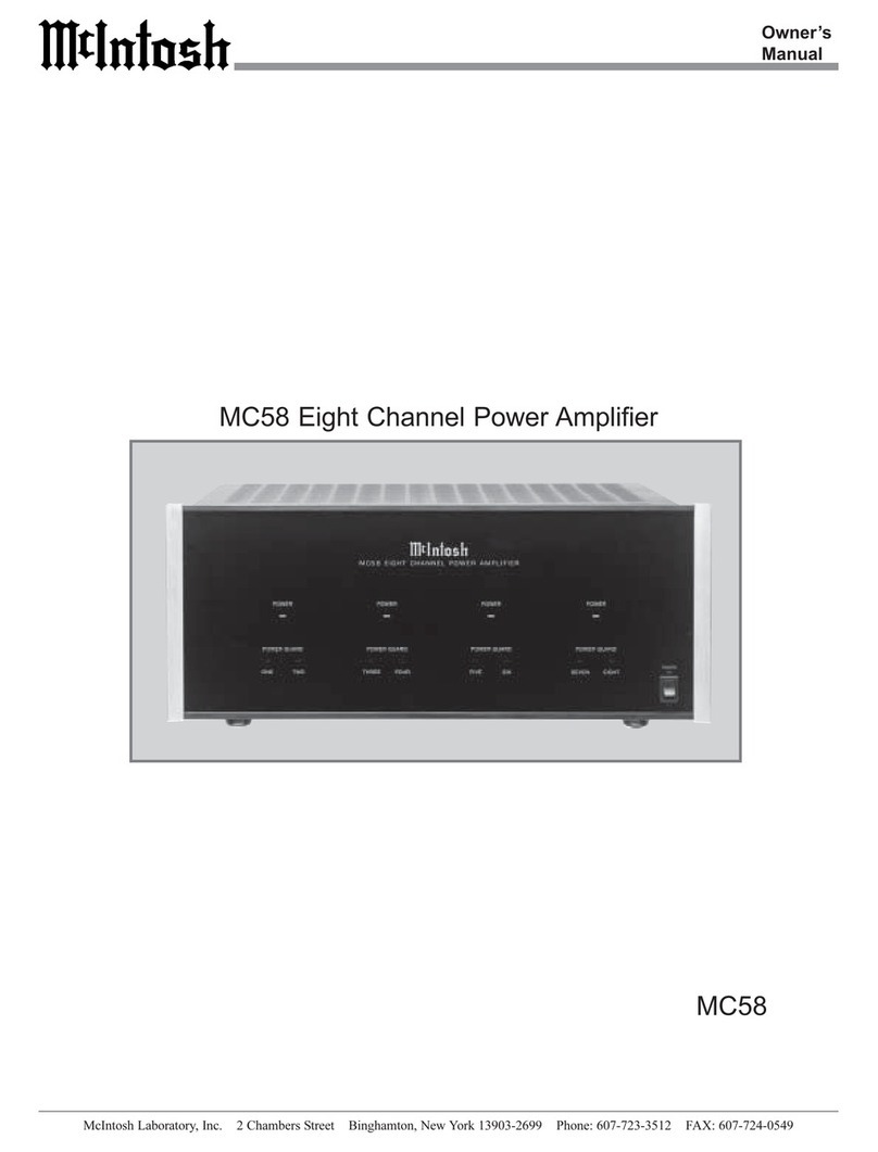McIntosh MC58 User manual