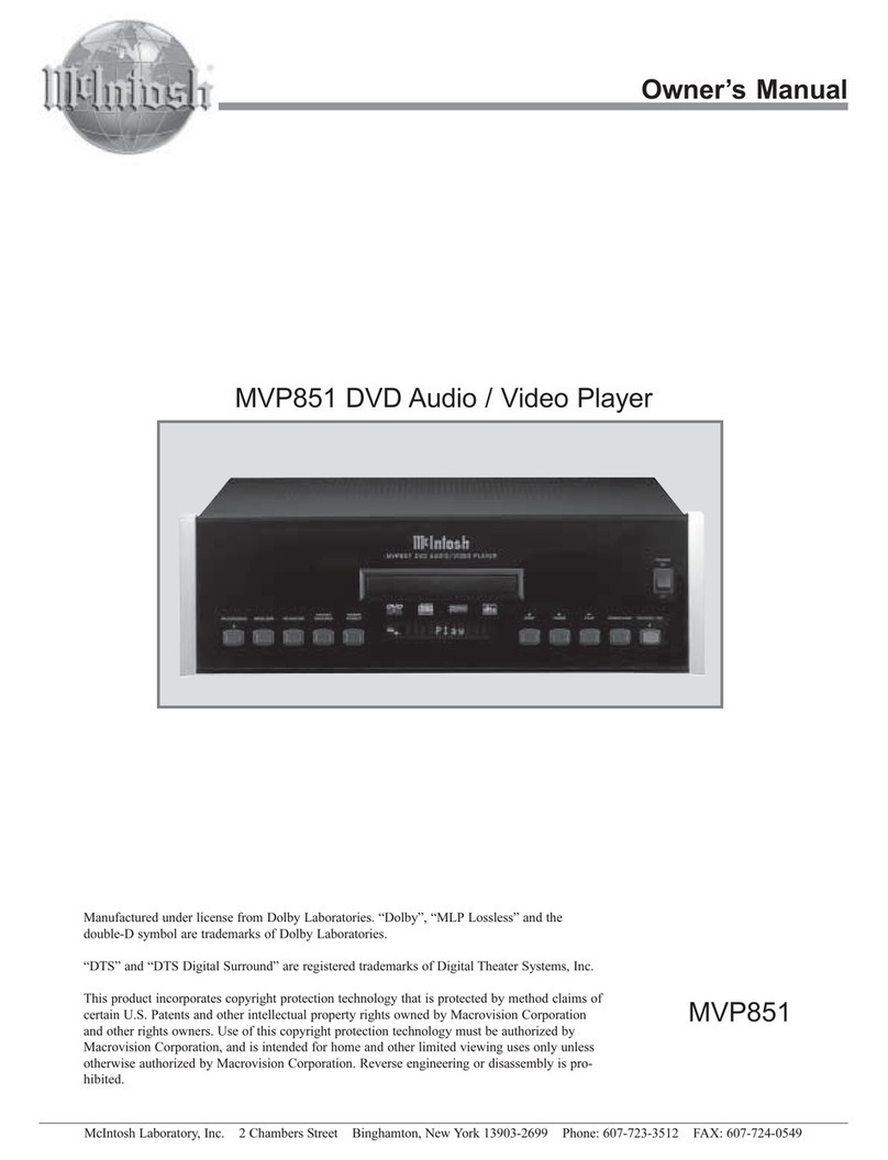 McIntosh MVP851 User manual