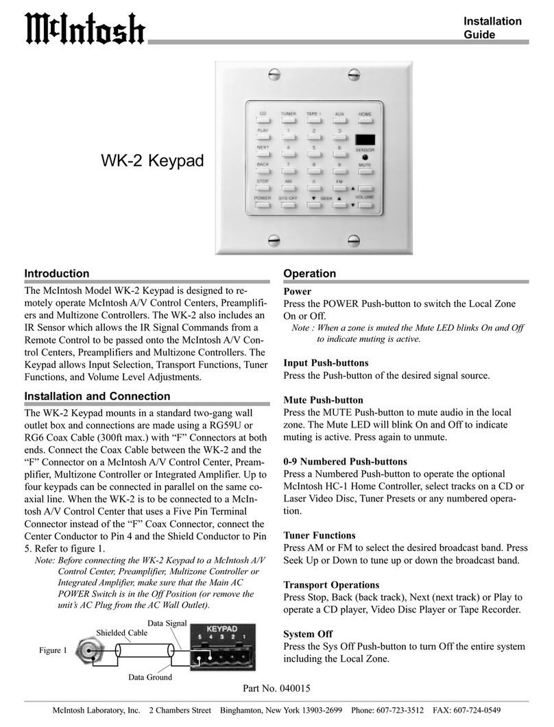 McIntosh WK-2 User manual