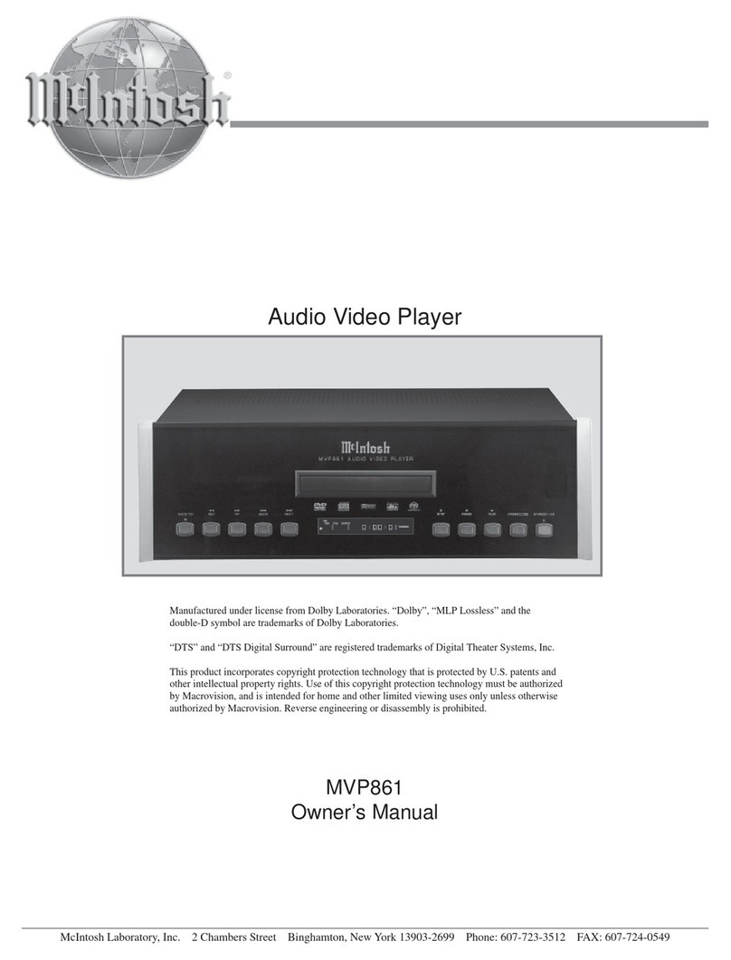 McIntosh MVP861 User manual