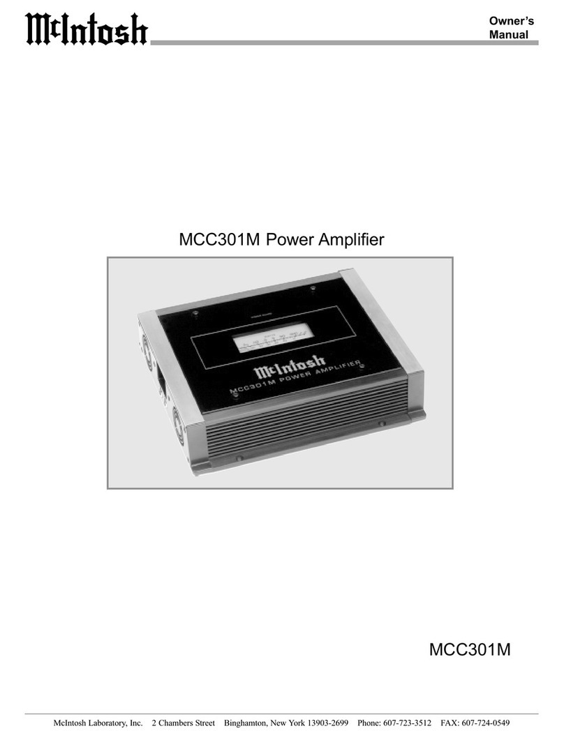 McIntosh MCC301M owner's manual
