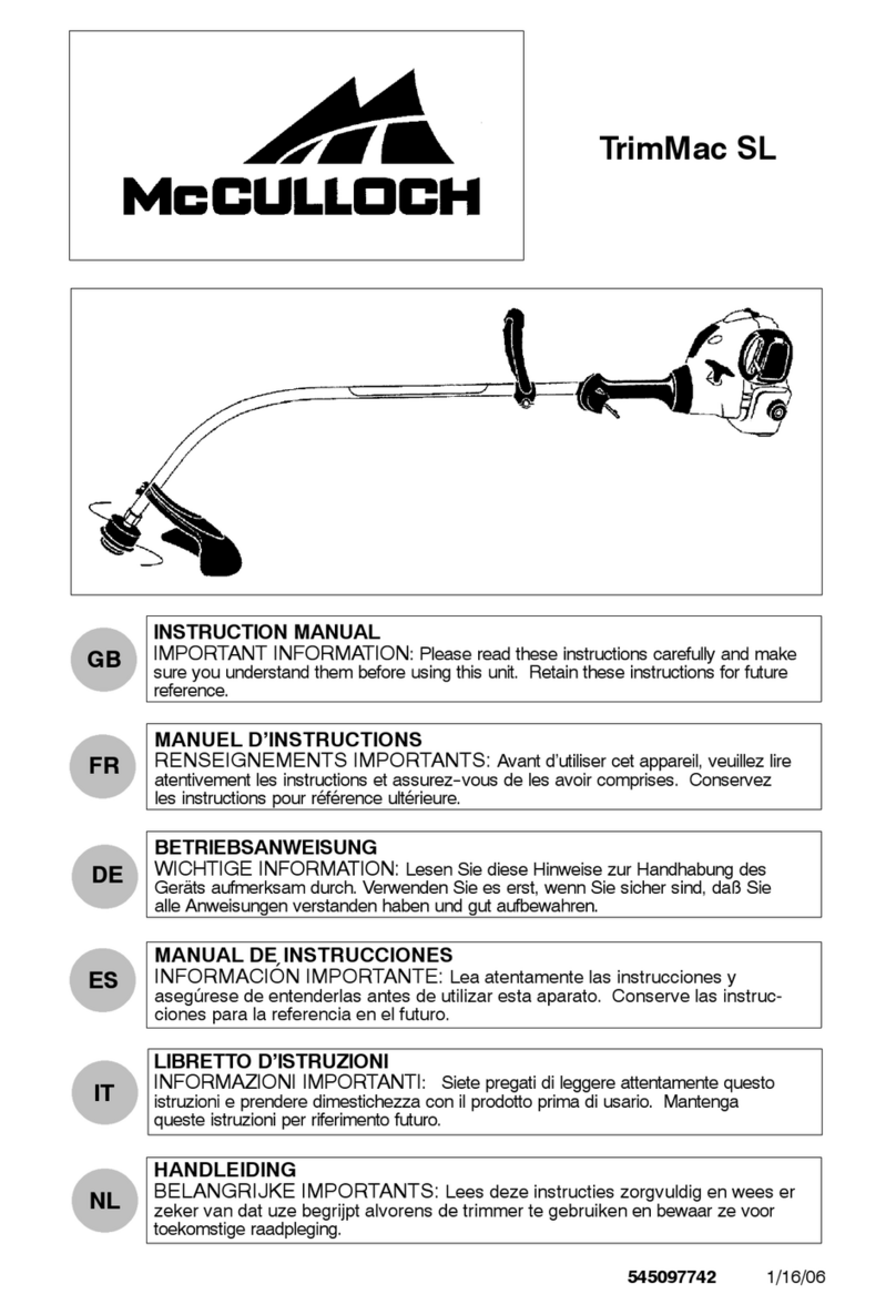 McCulloch TRIMMAC SL 545097742 instruction manual