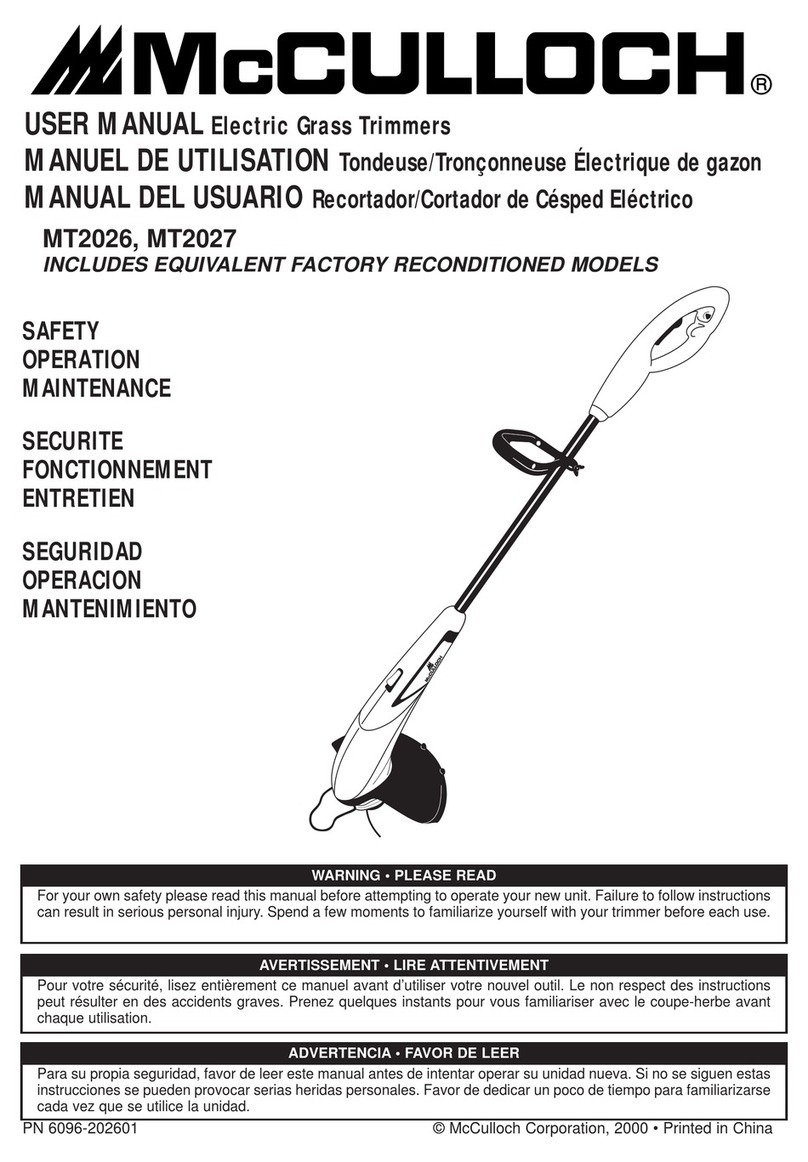 McCulloch MT2026 user manual