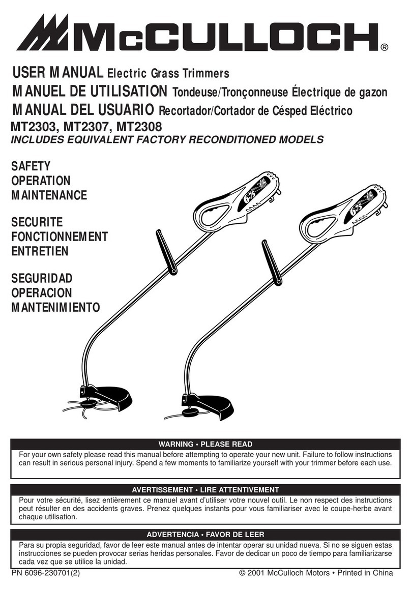 McCulloch MT2303 user manual