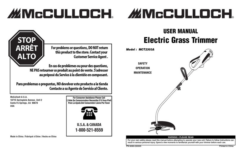 McCulloch MCT2303A user manual