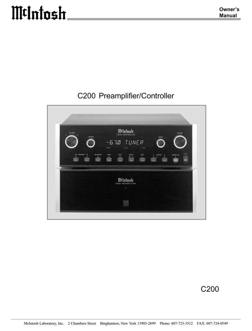 McIntosh C200 owner's manual
