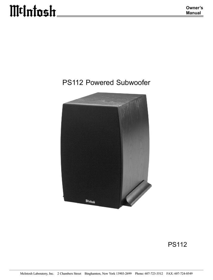 McIntosh PS112 User manual