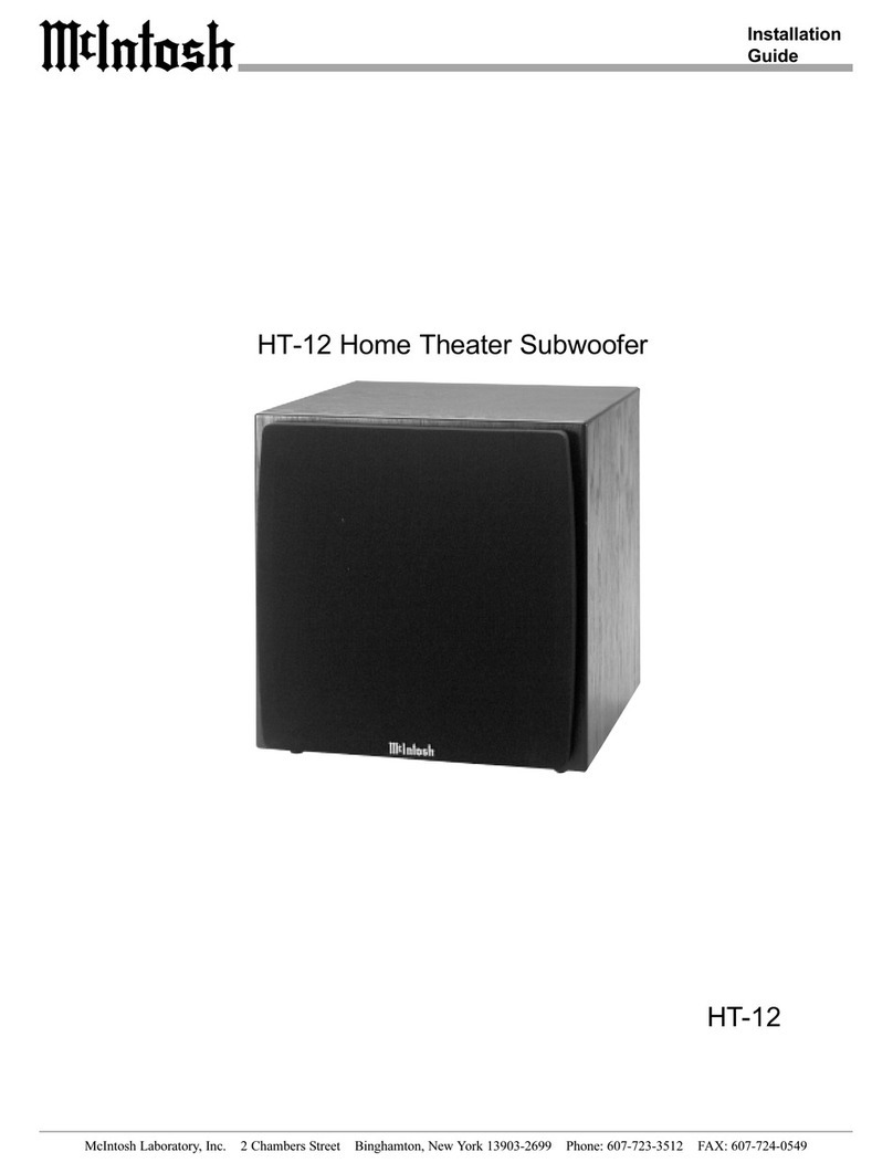McIntosh HT-12 User manual