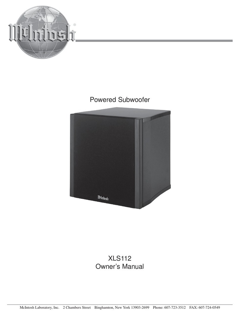 McIntosh XLS112 User manual