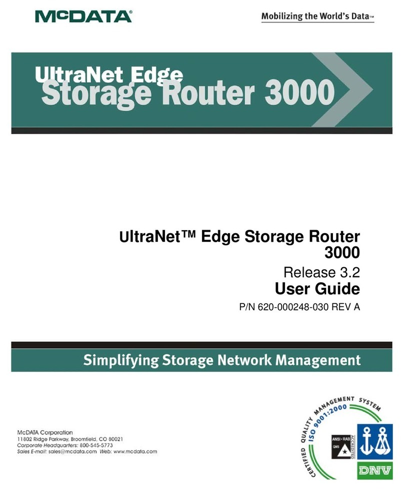 McDATA ULTRANETTM EDGE STORAGE ROUTER 3000 user guide