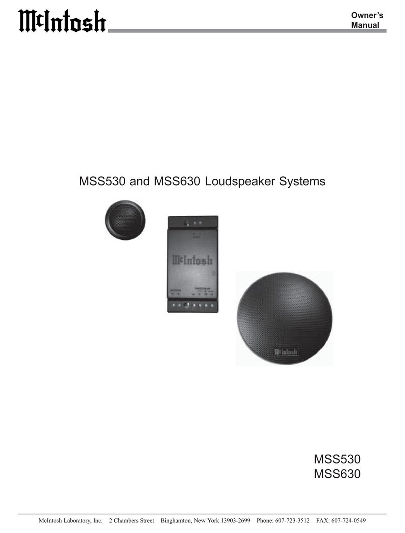 McIntosh MSS530 owner's manual
