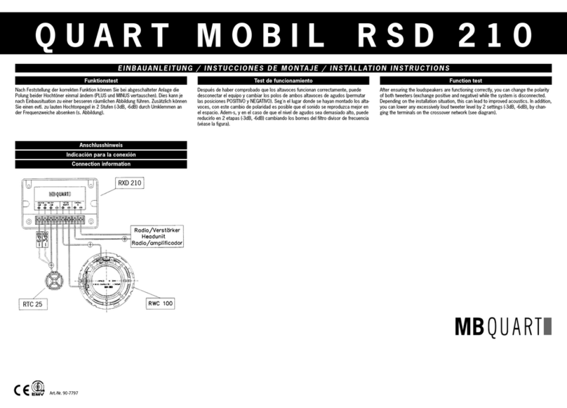 MB QUART Quart Mobil RSD 210 User manual