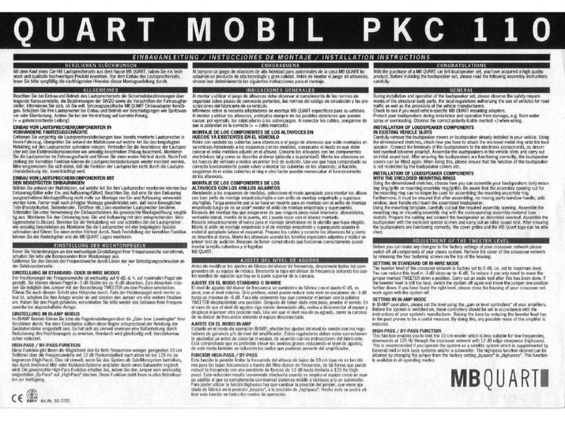 MB QUART Quart Mobil PKC 110 User manual MB QUART Quart Mobil PKC 110 User manual
