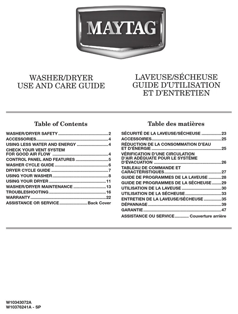 Maytag W10343072A User manual Maytag W10343072A User manual