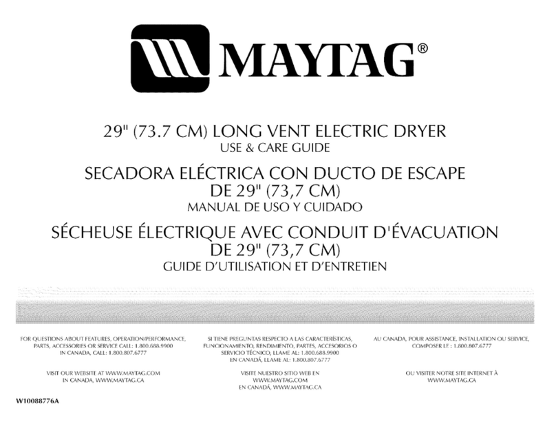 Maytag MED5591TQ0 User manual