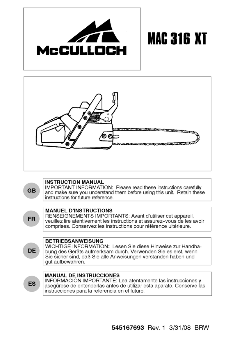 McCulloch MAC 316 XT User manual