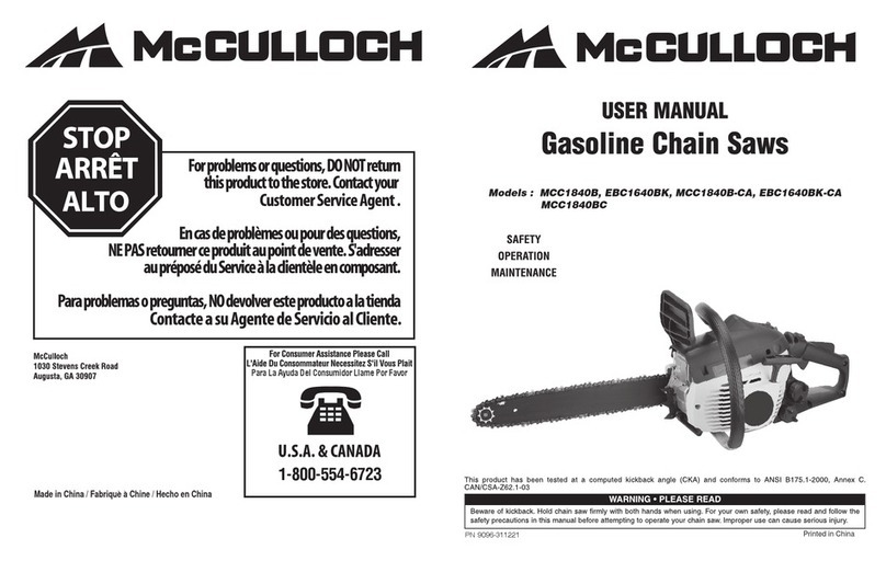 McCulloch EBC1640BK User manual