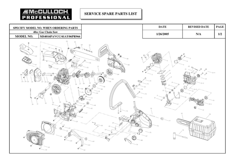 McCulloch MS4016PAVCC, MS4018PAVCC Guide