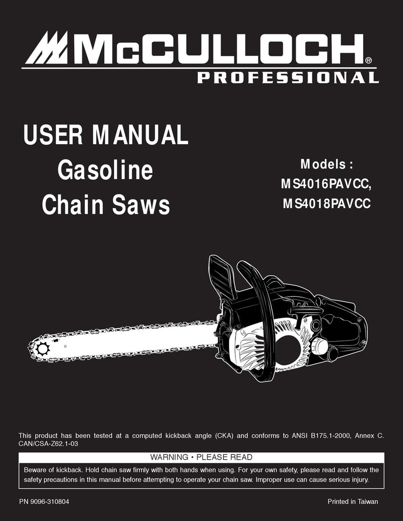 McCulloch MS4016PAVCC, MS4018PAVCC User manual