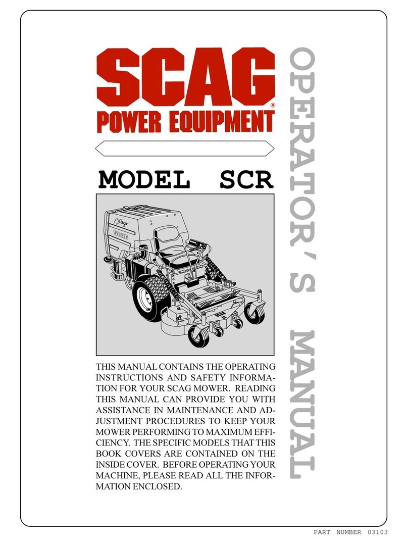Scag Power Equipment SCR Operator's manual