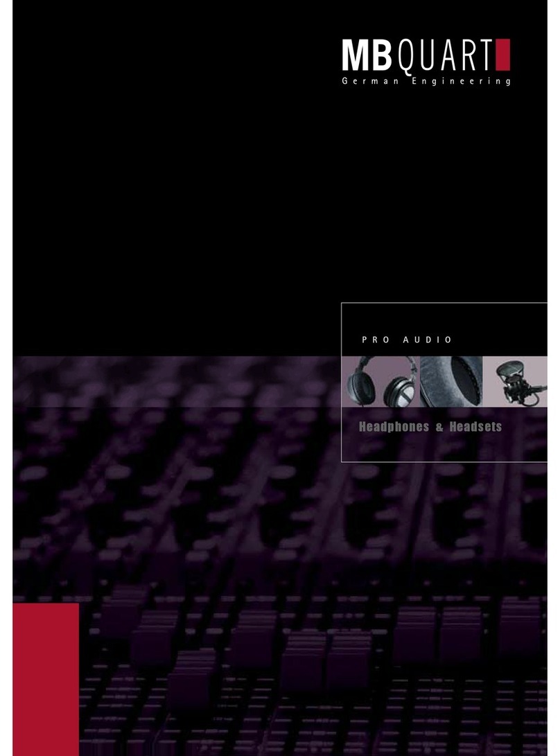 MB QUART Headphone & Headset Brochure & specs