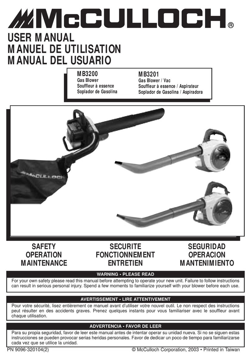 McCulloch MB3200 user manual
