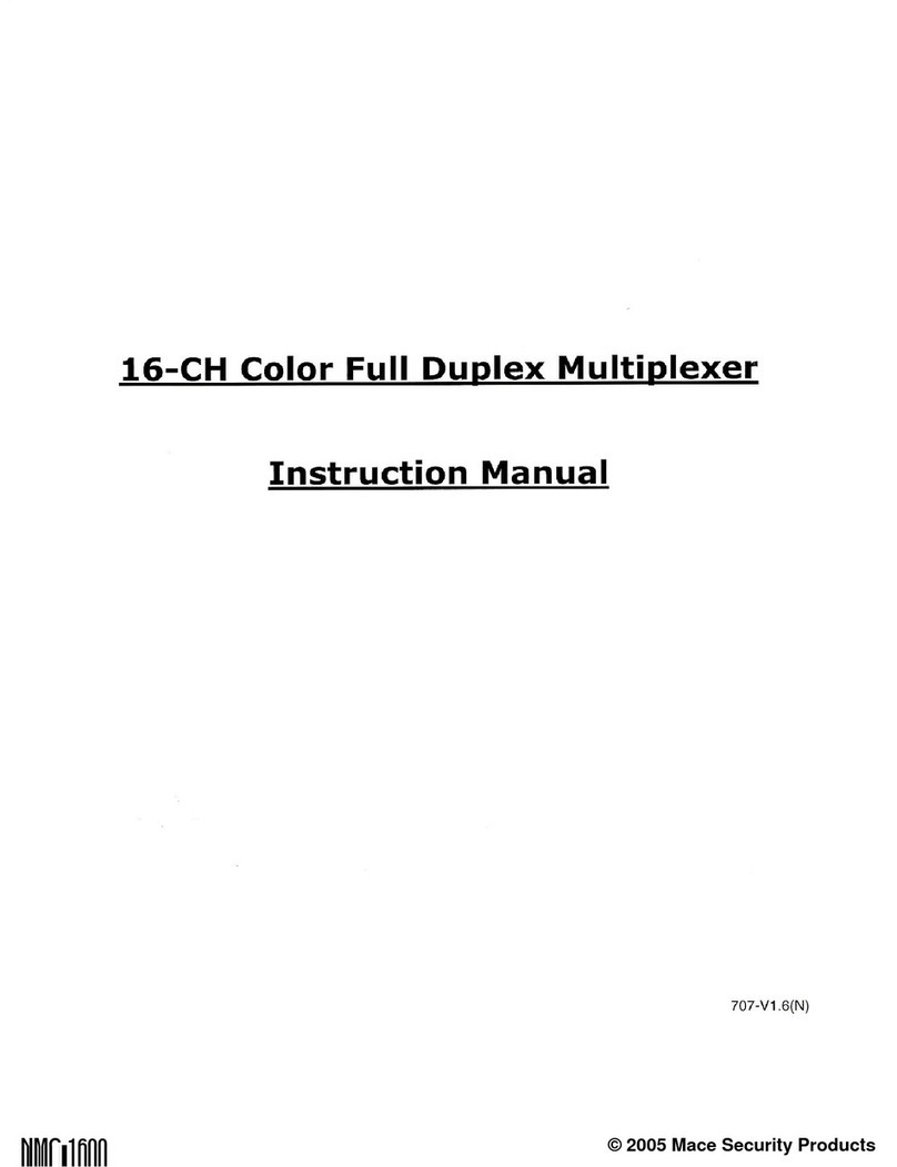 Mace 16-CH Color Full Duplex Multiplexer NMC-1600 instruction manual Mace 16-CH Color Full Duplex Multiplexer NMC-1600 instruction manual