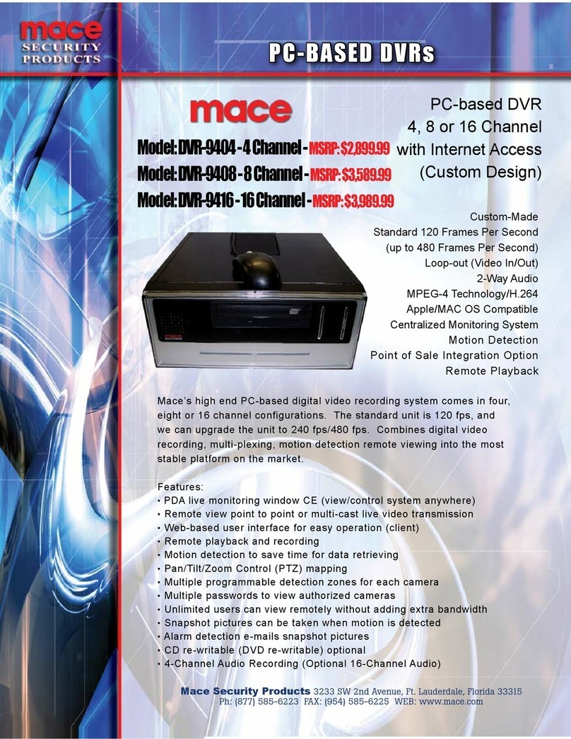 Mace DVR-9404 User manual Mace DVR-9404 User manual