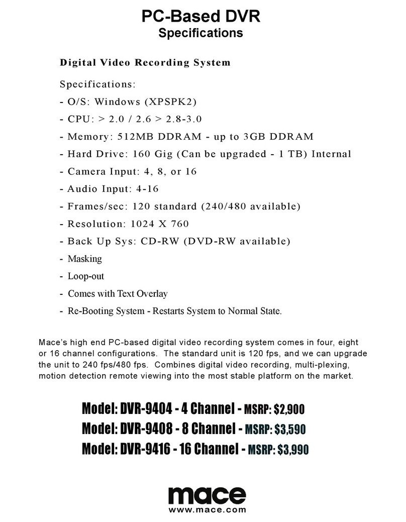 Mace DVR-9416 User manual
