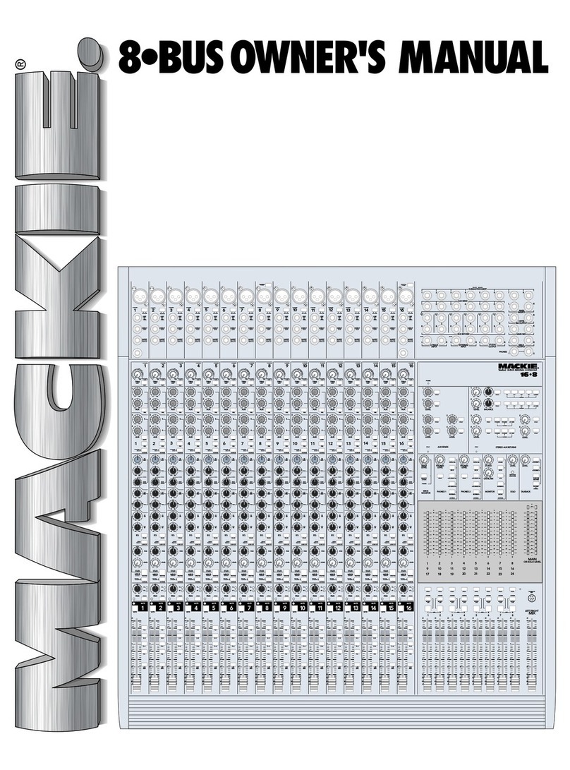 Mackie 8-submaster mixer owner's manual