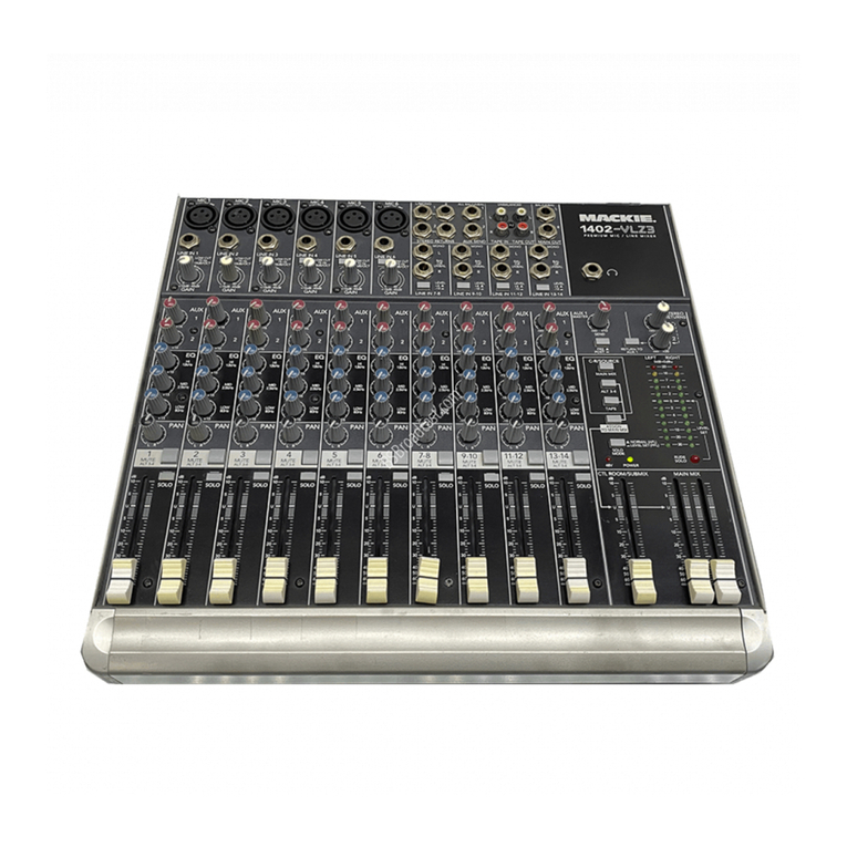 Mackie 1402-VLZ3 owner's manual