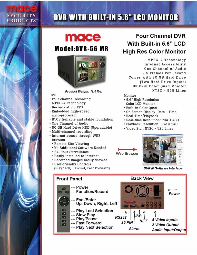 Mace DVR-56MR User manual