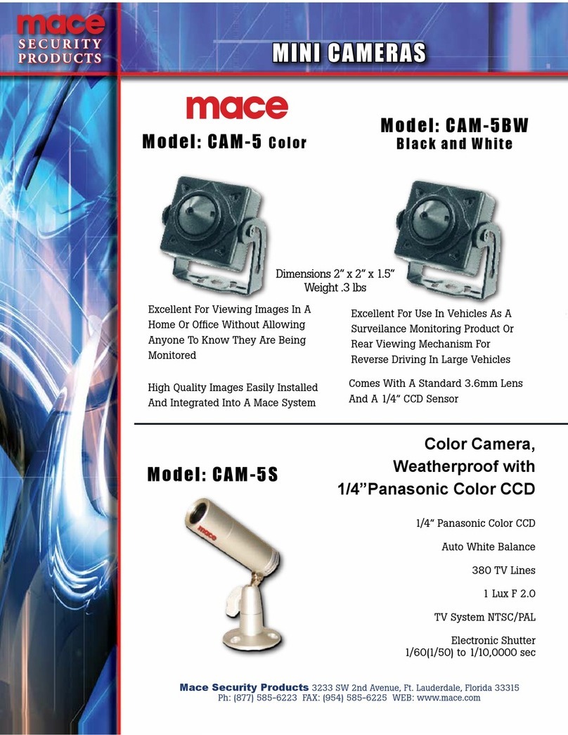 Mace CAM-5S Specification sheet