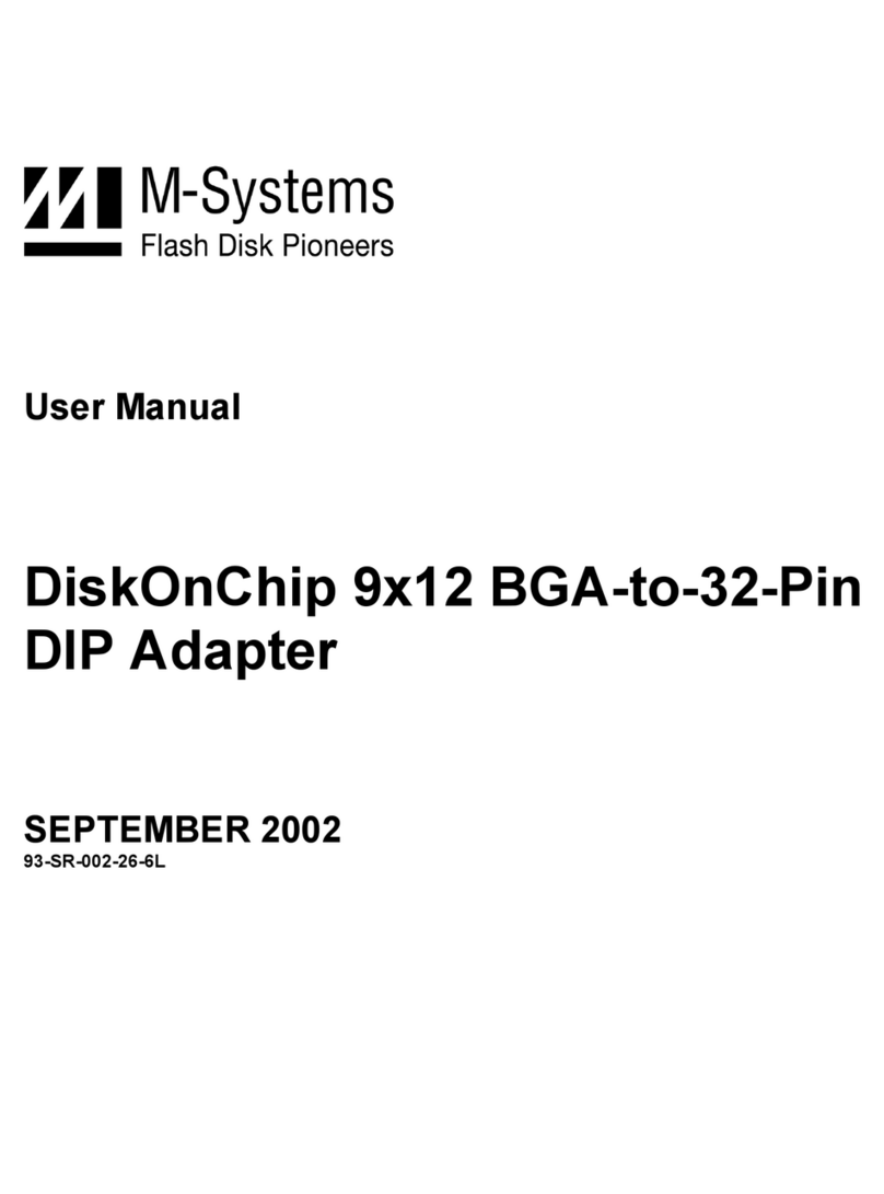M-Systems Flash Disk Pioneers DiskOnChip 9x12 BGA-to-32-Pin DIP Adapter user manual M-Systems Flash Disk Pioneers DiskOnChip 9x12 BGA-to-32-Pin DIP Adapter user manual