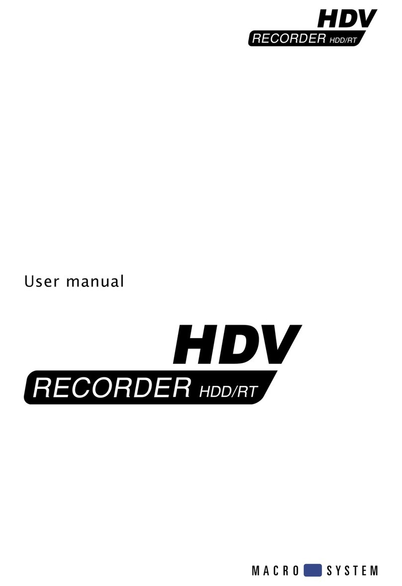 MacroSystem Digital Video HDV-Recorder user manual