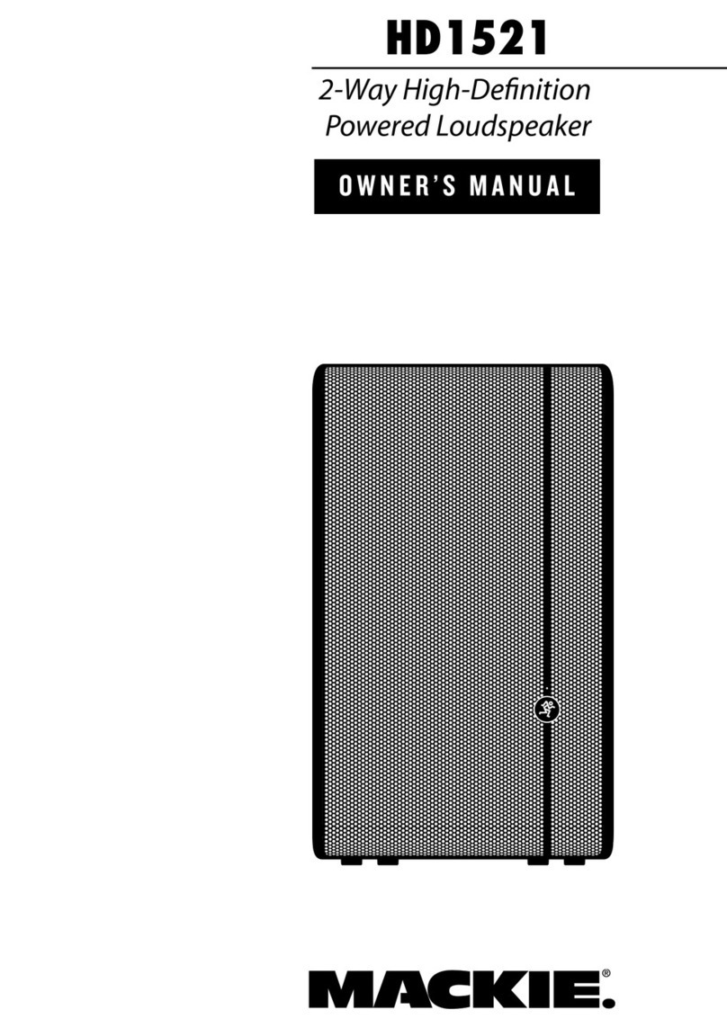 Mackie HD1521 owner's manual