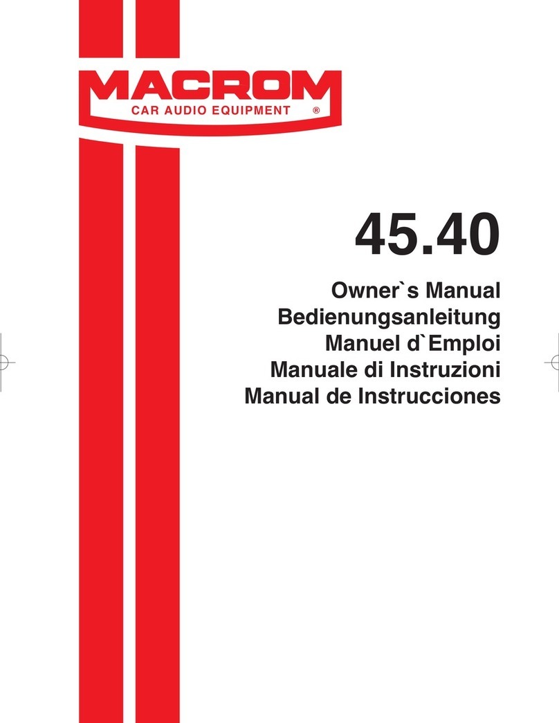 Macrom CAR AUDIO EQUIPMENT 45.40 owner's manual
