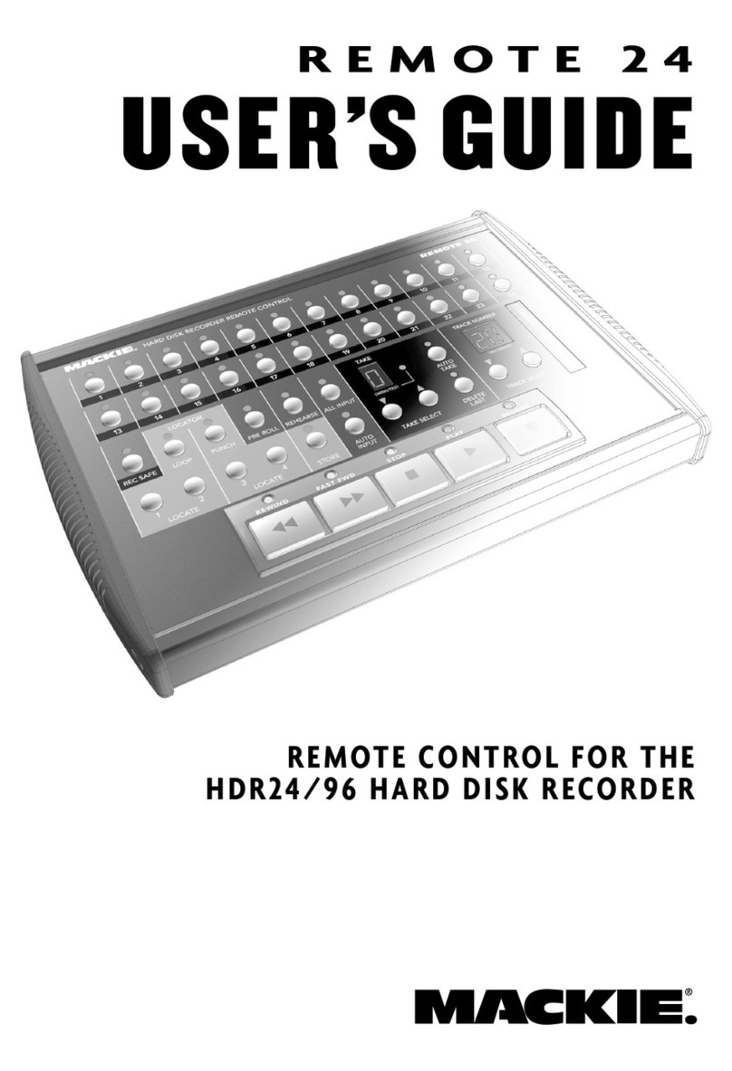 Mackie MDR 24/96 User manual