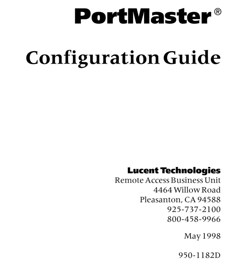 Lucent Technologies PortMaster User manual