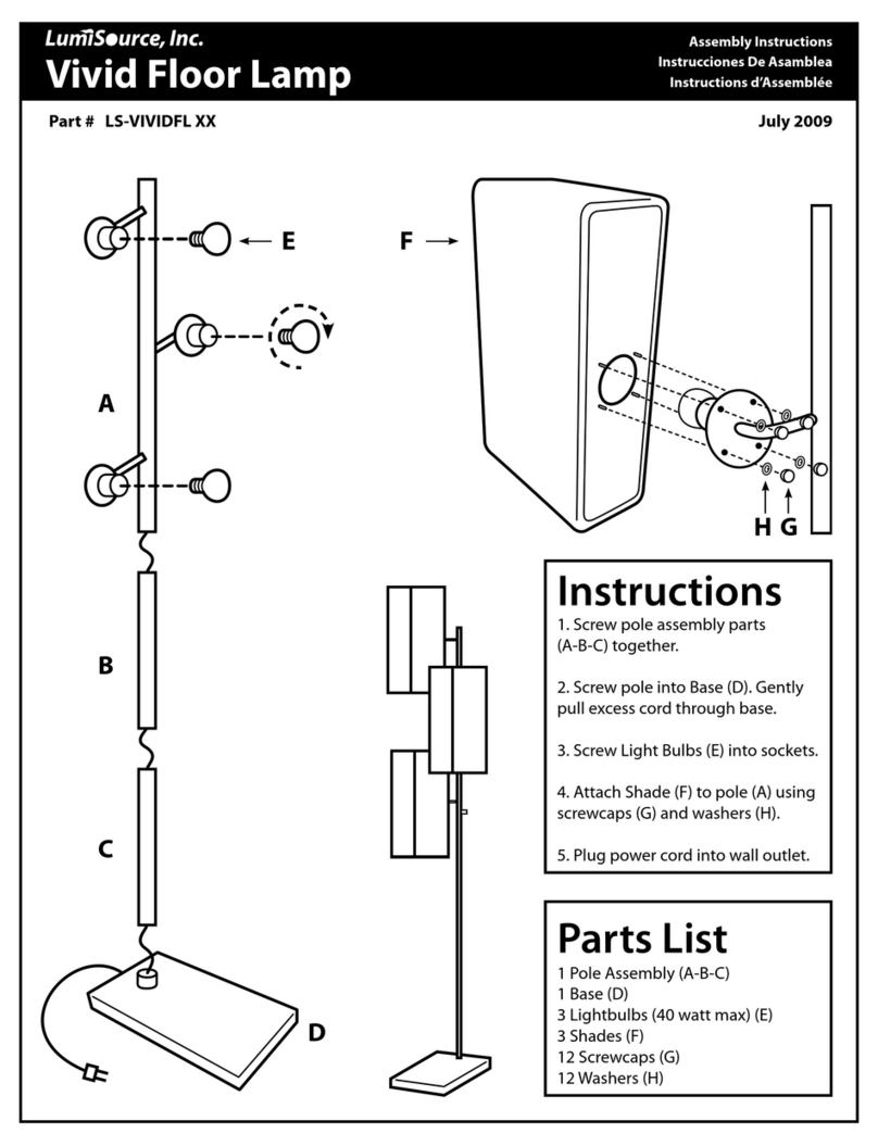 LumiSource LS-VIVIDFL XX Assembling instructions