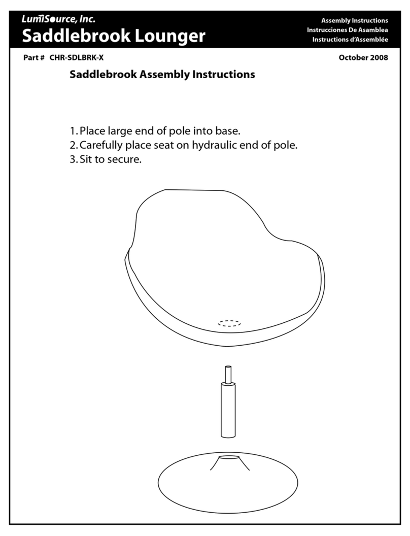 LumiSource Patio Furniture Assembly instructions