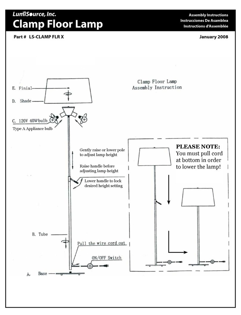 LumiSource LS-CLAMP FLR X User manual LumiSource LS-CLAMP FLR X User manual