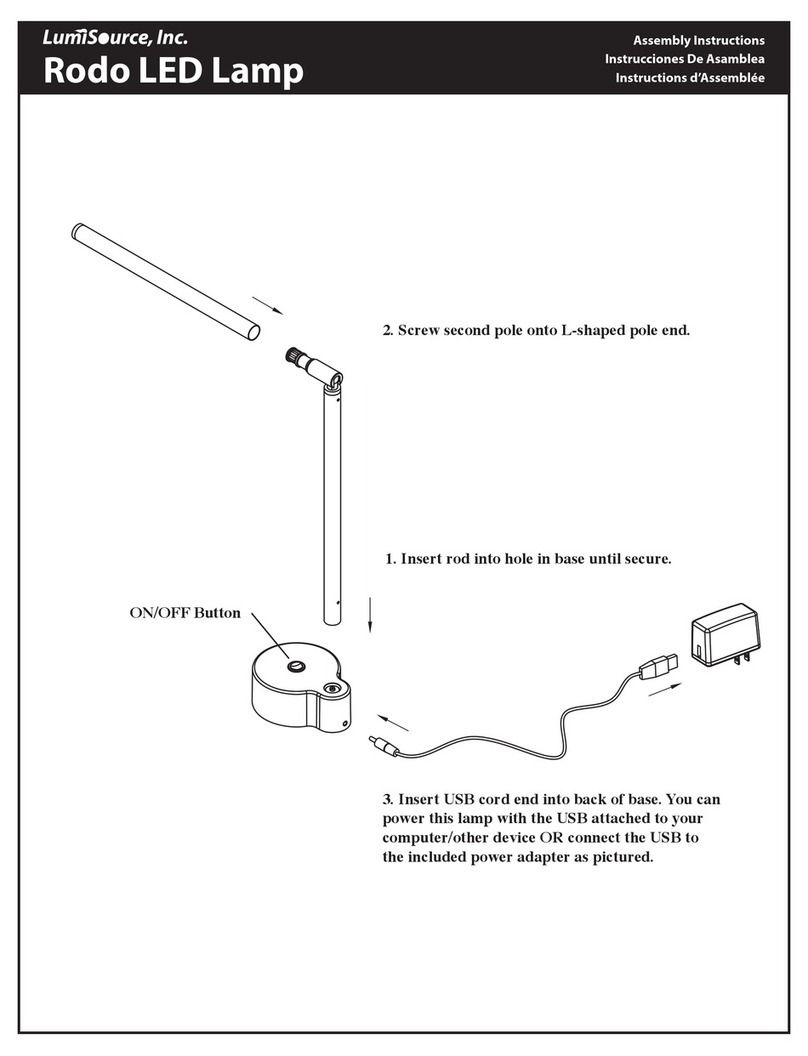 LumiSource Indoor Furnishings User manual LumiSource Indoor Furnishings User manual
