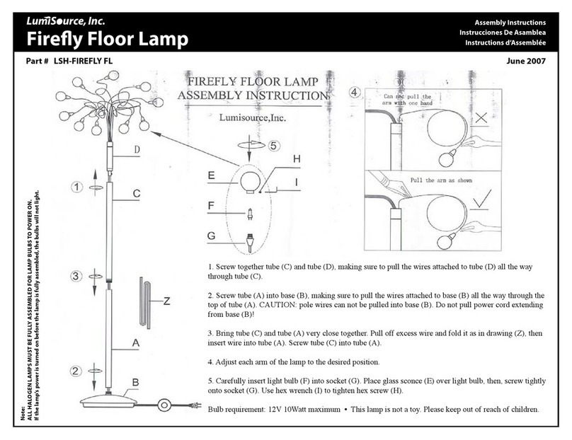 LumiSource FIREFLY LSH-FIREFLY FL Assembly instructions