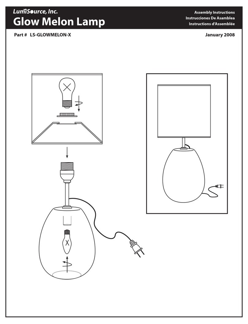 LumiSource GLOW MELON LAMP LS-GLOWMELON-X Assembly instructions LumiSource GLOW MELON LAMP LS-GLOWMELON-X Assembly instructions
