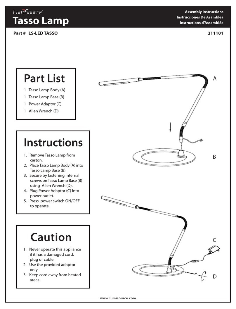 LumiSource LS-LED TASSO 211101 Assembly instructions