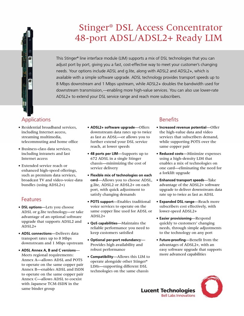Lucent Technologies Stinger STGR-LIM-AP-48 Specifications Lucent Technologies Stinger STGR-LIM-AP-48 Specifications