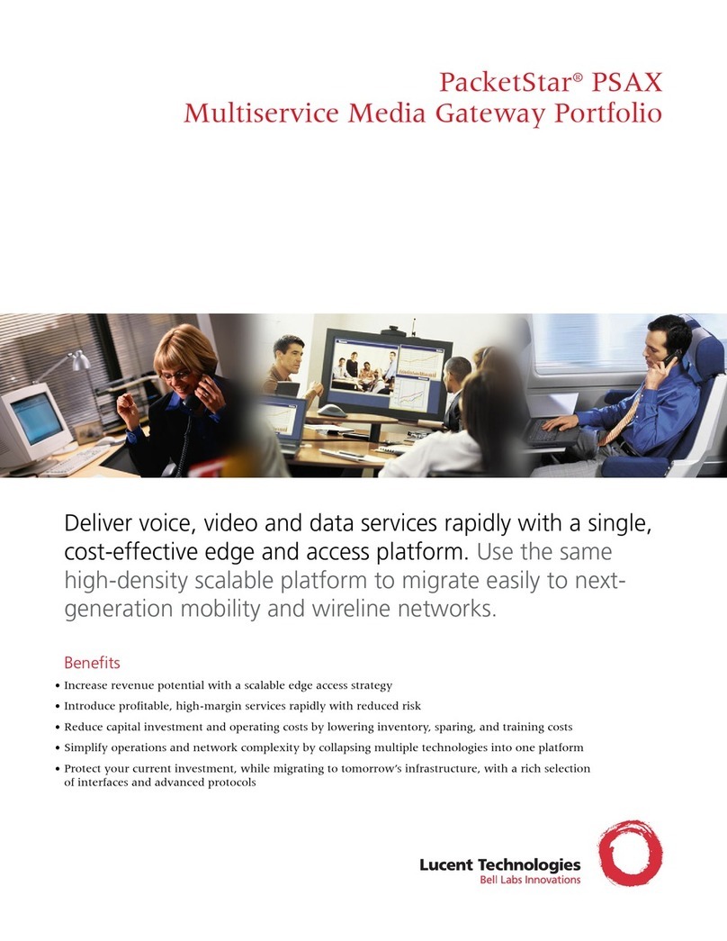 Lucent Technologies PacketStar PSAX Brochure & specs